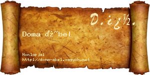 Doma Ábel névjegykártya