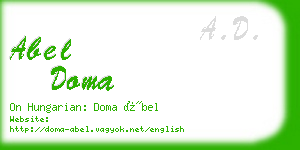 abel doma business card